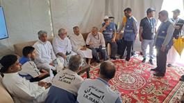 بازدید رییس سازمان حج وزیارت از مکاتب در عرفات 