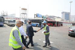 بازدید رئیس سازمان حج و زیارت از ایستگاه های حمل و نقل درون شهری