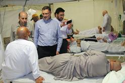 بازدید رئیس سازمان حج از بیمارستان صحرایی مرکز پزشکی حج و زیارت در منا