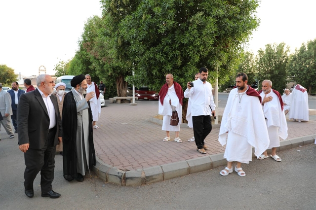 گزارش مصور بازدید سرپرست حجاج ایرانی و رییس سازمان حج و زیارت از خدمات رسانی به زایران مدینه قبل در مسجد شجره 